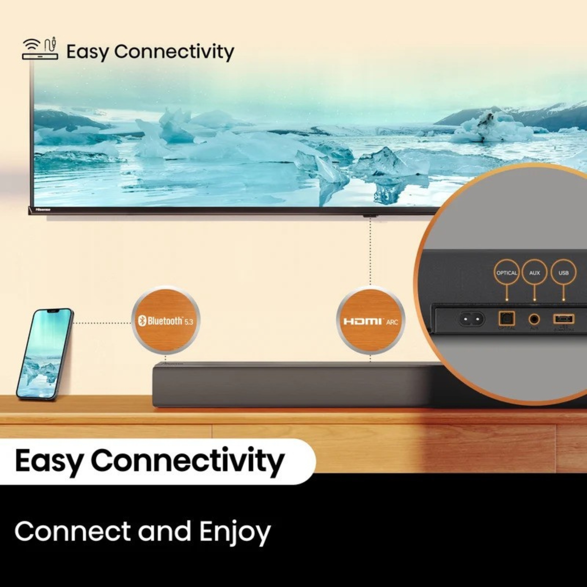 Hisense AX3100Q 3.1Ch, Dolby Atmos / DTS:X Soundbar with Wireless Subwoofer - Image 7