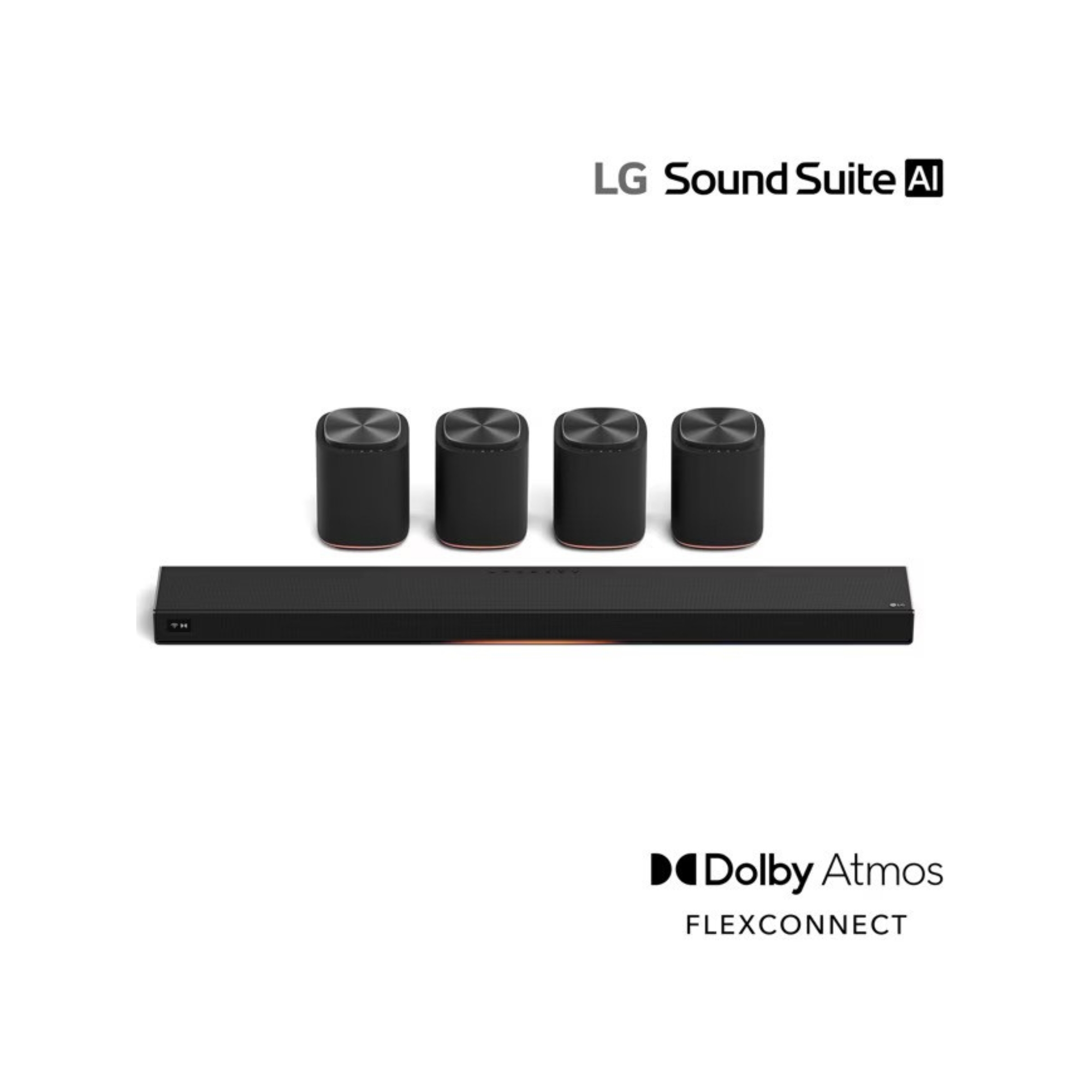 LG Immersive Quad Suite 5 with H7 Soundbar and four M5 Speakers, Dolby Atmos FlexConnect