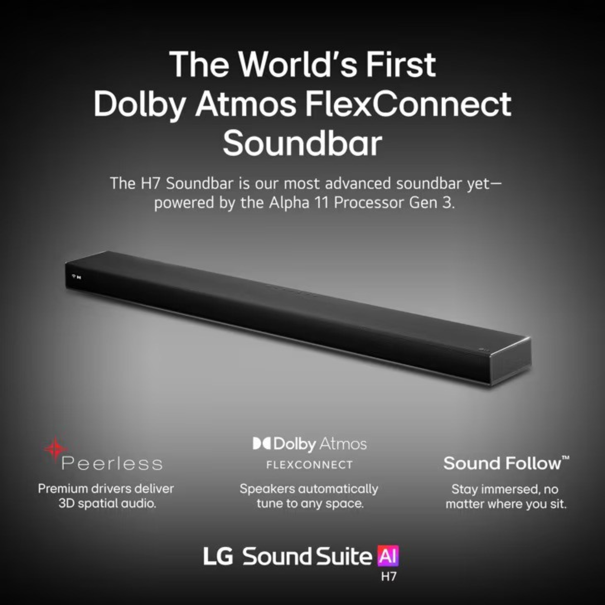 LG Immersive Quad Suite 5 with H7 Soundbar and four M5 Speakers, Dolby Atmos FlexConnect - Image 4