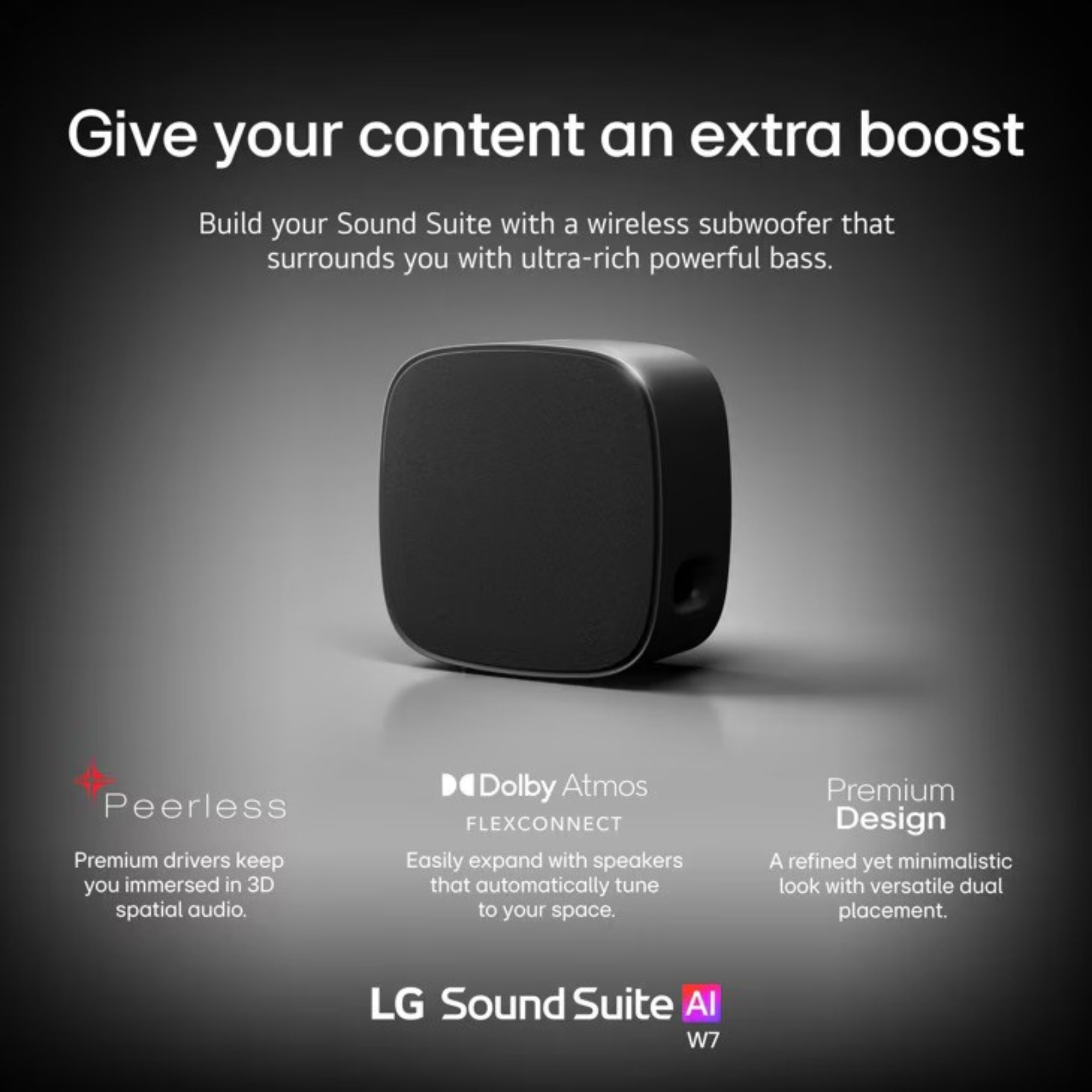 LG Cinema Suite 7 with H7 Soundbar and W7 Subwoofer, Dolby Atmos FlexConnect - Image 5