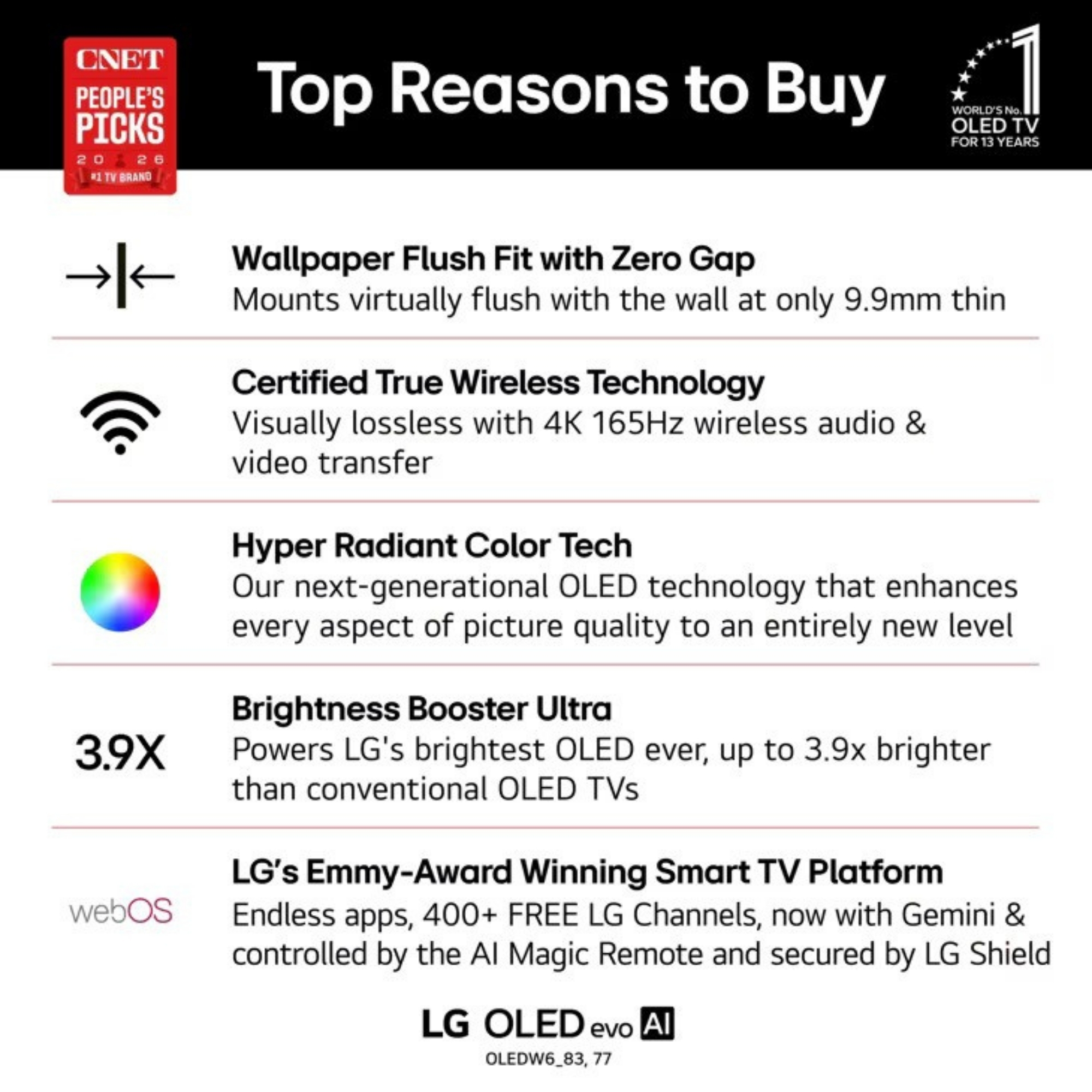 LG OLED evo Class AI W6 4K Smart TV 2026 - Image 6